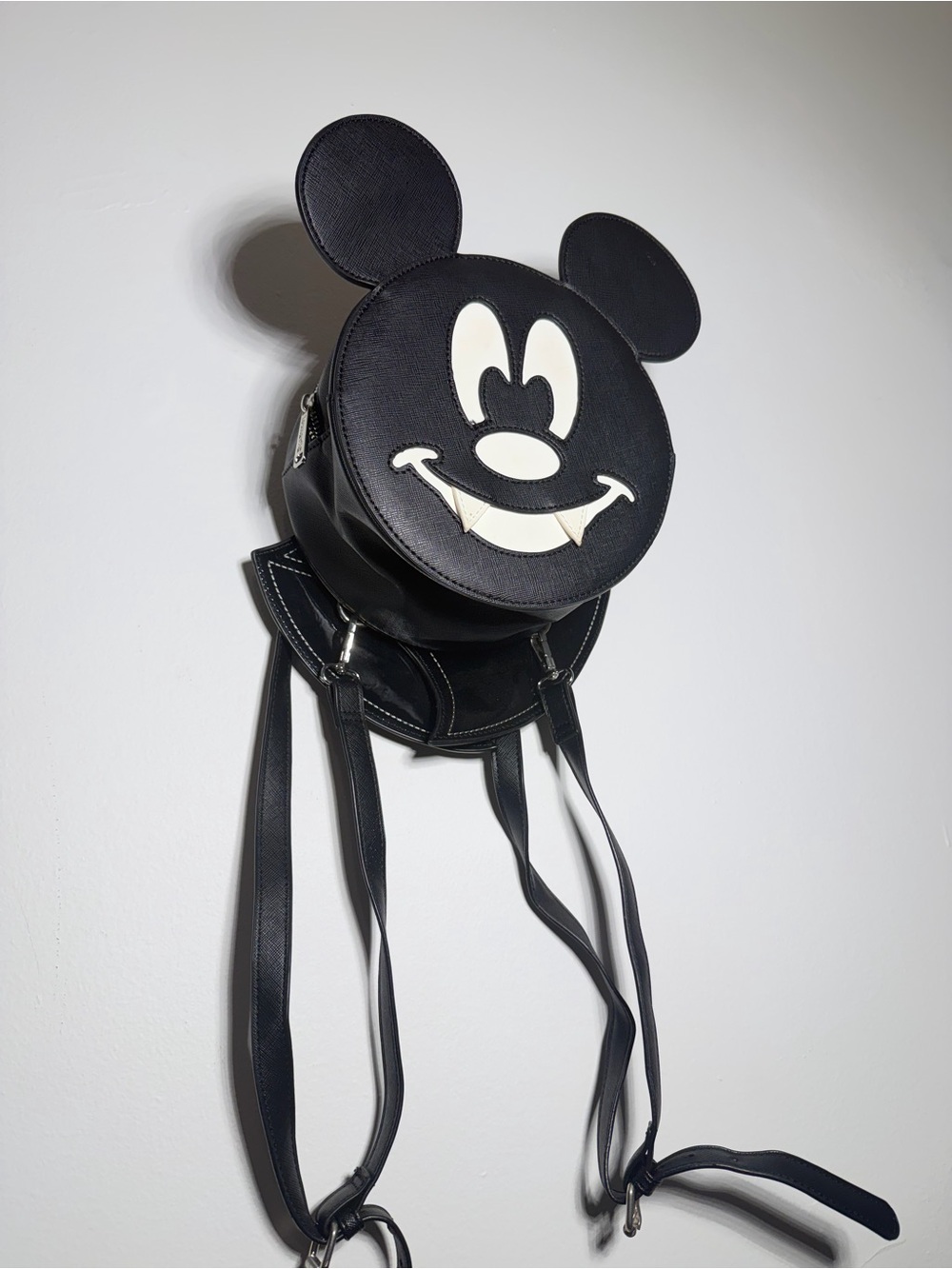 Mickey Vampire Bat Loungefly Crossbody Mini Backpack Bag with matching wallet